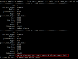 MySQL中explain执行计划中额外信息字段(Extra)详解_poxiaonie的博客_no matching row in const table